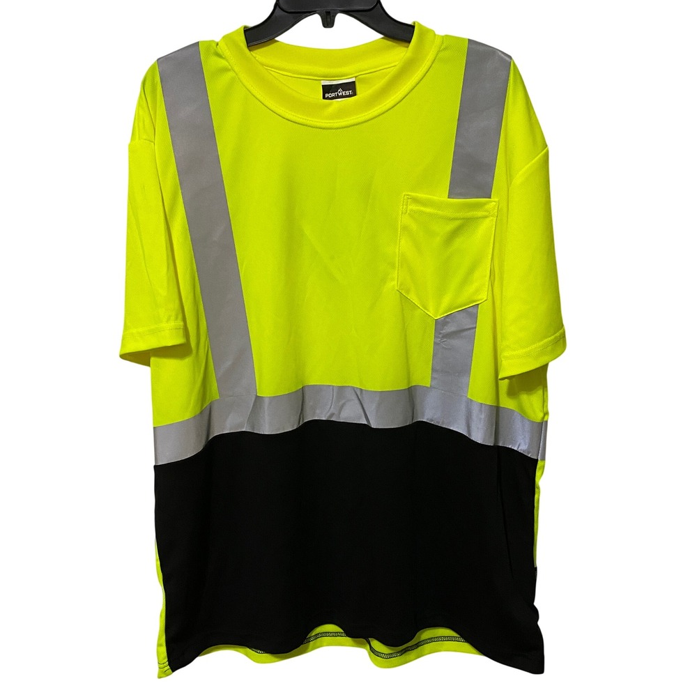 Portwest Nashville Two-Tone Hi-Vis T-Shirt Yellow Black S358 Mens XL Reflective